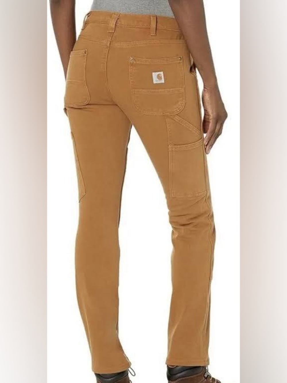 Carhartt Women's Tan Straight-Leg Utility Jeans
